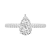 Thumbnail Image 4 of 3/4 CT. T.W. Pear-Shaped Multi-Diamond Engagement Ring in 14K White Gold