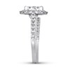 Thumbnail Image 3 of 2 CT. T.W. Oval-Shaped Multi-Diamond Frame Bridal Set in 14K White Gold