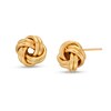 Double Row Love Knot Stud Earrings In 14K Gold