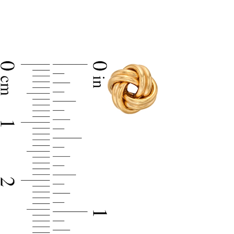 Main Image 3 of Double Row Love Knot Stud Earrings in 14K Gold