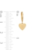 Thumbnail Image 2 of Dainty Heart Disc Dangle Drop Earrings in 14K Gold