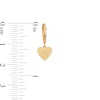 Thumbnail Image 3 of Dainty Heart Disc Dangle Drop Earrings in 14K Gold