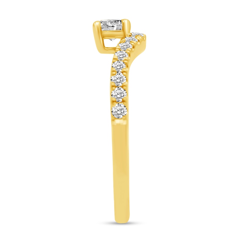 Main Image 2 of 1/2 CT. T.W. Diamond Contour Anniversary Band in 14K Gold