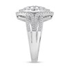 Thumbnail Image 2 of 2-1/2 CT. T.W. Marquise-Shaped Multi-Diamond Frame Multi-Row Split Shank Engagement Ring in 14K White Gold