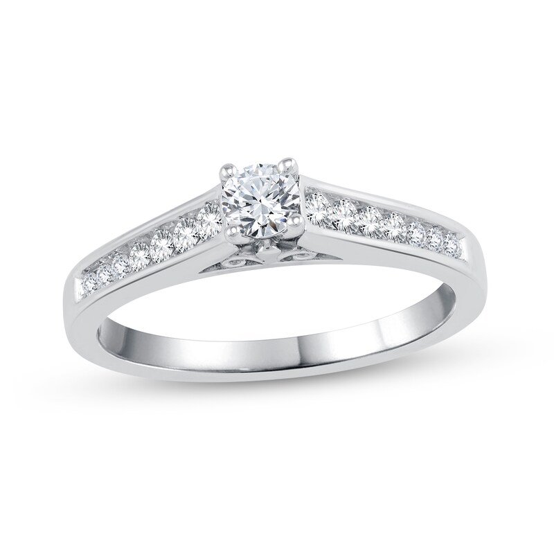 Main Image 4 of 5/8 CT. T.W. Diamond Bridal Set in 14K White Gold