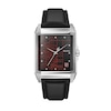 Thumbnail Image 1 of Men's Bulova Frank Lloyd Wright Black Leather Strap Watch with Rectangular Dial (Model: 96A223)