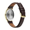 Thumbnail Image 3 of Men's Bulova Frank Lloyd Wright Gold-Tone Brown Leather Strap Watch with White Dial (Model: 97A141)