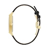 Thumbnail Image 2 of Men's Bulova Frank Lloyd Wright Gold-Tone Black Leather Strap Watch with Rectangular Dial (Model: 97A176)