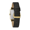 Thumbnail Image 3 of Men's Bulova Frank Lloyd Wright Gold-Tone Black Leather Strap Watch with Rectangular Dial (Model: 97A176)