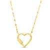 Thumbnail Image 1 of Carabiner Heart with Mirror Flat-Link Chain Necklace in 10K Gold