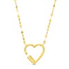 Thumbnail Image 2 of Carabiner Heart with Mirror Flat-Link Chain Necklace in 10K Gold