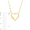 Thumbnail Image 3 of Carabiner Heart with Mirror Flat-Link Chain Necklace in 10K Gold
