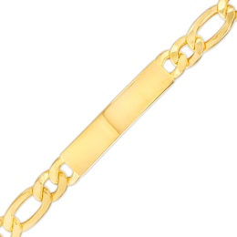 Men's ID with Figaro Chain Bracelet in 10K Gold – 8.5&quot;