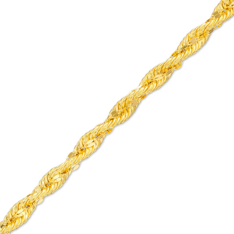 Main Image 1 of 4.0mm Glitter Rope Chain Bracelet in Hollow 10K Gold – 7.5"
