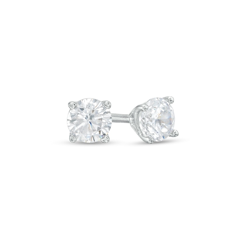 Main Image 1 of 1/3 CT. T.W. Certified Lab-Grown Diamond Solitaire Stud Earrings in 10K White Gold (I/SI2)