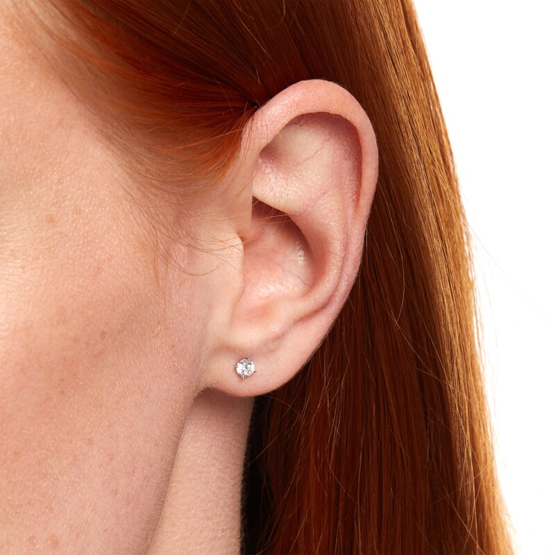 Main Image 2 of 1/3 CT. T.W. Certified Lab-Grown Diamond Solitaire Stud Earrings in 10K White Gold (I/SI2)