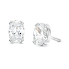 Thumbnail Image 0 of 1 CT. T.W. Certified Oval Lab-Created Diamond Stud Earrings in 14K White Gold (F/SI2)