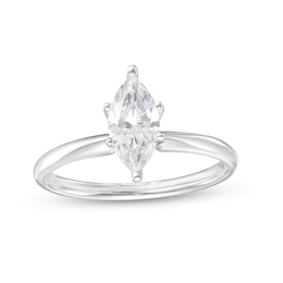 1-1/2 CT. Certified Marquise Lab-Created Diamond Solitaire Engagement Ring in 14K White Gold (F/VS2)