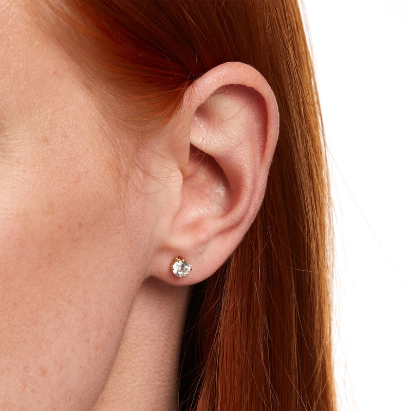 Main Image 2 of 1 CT. T.W. Diamond Solitaire Stud Earrings in 14K Gold (J/I3)