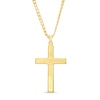 Thumbnail Image 1 of Men's Bold Cross Pendant in 10K Gold – 22"