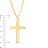 Thumbnail Image 2 of Men's Bold Cross Pendant in 10K Gold – 22"