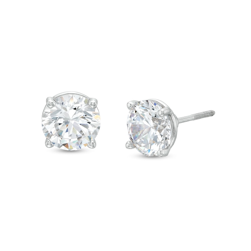 4 CT. T.W. Certified Lab-Created Diamond Solitaire Stud Earrings in 14K White Gold (F/SI2)