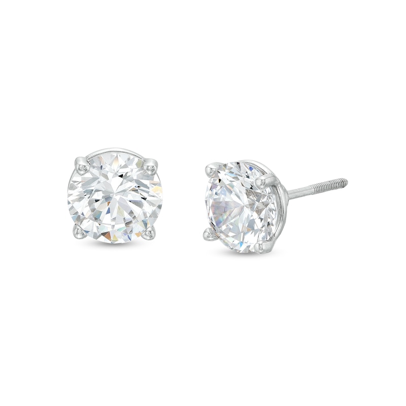 Main Image 1 of 4 CT. T.W. Certified Lab-Grown Diamond Solitaire Stud Earrings in 14K White Gold (F/SI2)