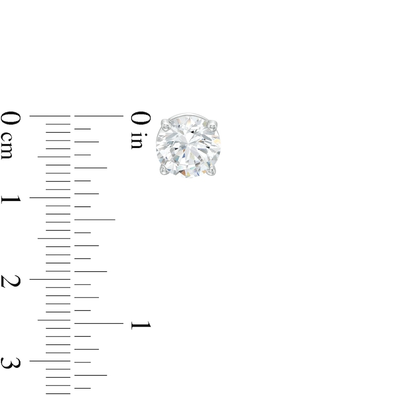 Main Image 3 of 4 CT. T.W. Certified Lab-Grown Diamond Solitaire Stud Earrings in 14K White Gold (F/SI2)
