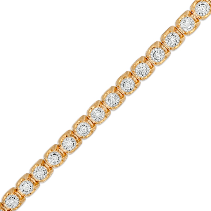 Men's 1-1/4 CT. T.W. Multi-Diamond Tennis Bracelet in 10K Gold - 8.5"