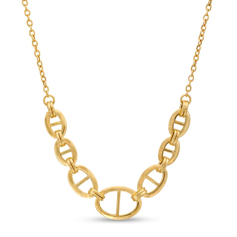 Main Image 1 of Mariner Link Necklace in 10K Gold – 17"