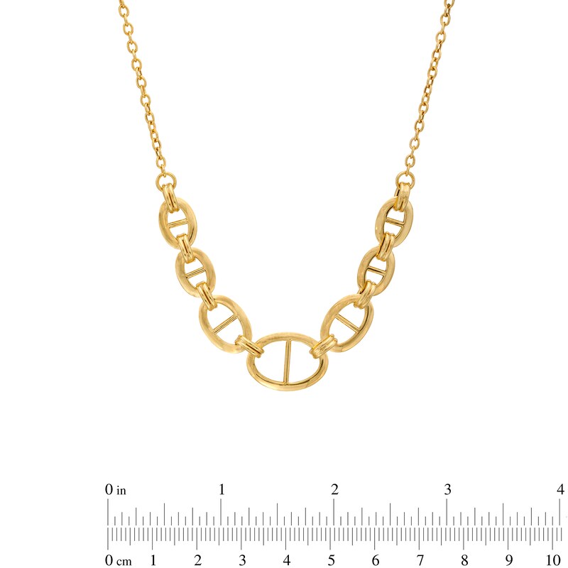 Main Image 4 of Mariner Link Necklace in 10K Gold – 17"