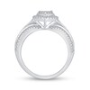 Thumbnail Image 2 of 5/8 CT. T.W. Diamond Double Pear-Shaped Frame Split Shank Engagement Ring in 10K White Gold