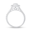 Thumbnail Image 2 of 1/2 CT. T.W. Pear-Shaped Multi-Diamond Frame Engagement Ring in 14K White Gold