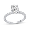 Thumbnail Image 1 of 1 CT. T.W. Oval-Shaped Multi-Diamond Engagement Ring in 14K White Gold