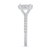 Thumbnail Image 3 of 1 CT. T.W. Oval-Shaped Multi-Diamond Engagement Ring in 14K White Gold