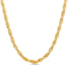 Thumbnail Image 0 of Men's 4.0mm Glitter Rope Chain Necklace in Hollow 10K Gold – 22"