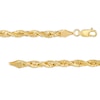 Thumbnail Image 3 of Men's 4.0mm Glitter Rope Chain Necklace in Hollow 10K Gold – 22"