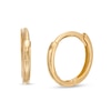 Child's 7.6mm Square Huggie Hoop Earrings In 14K Gold