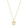 Thumbnail Image 1 of Child's Cubic Zirconia Trio Butterfly Outline Pendant in 14K Gold – 15"