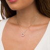 Thumbnail Image 2 of 1/4 CT. T.W. Certified Lab-Grown Diamond Circle Outline Pendant in 14K White Gold (F/SI2)
