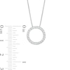 Thumbnail Image 4 of 1/4 CT. T.W. Certified Lab-Grown Diamond Circle Outline Pendant in 14K White Gold (F/SI2)