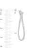 Thumbnail Image 3 of 1/2 CT. T.W. Certified Lab-Grown Diamond Wavy Hoop Earrings in 14K White Gold (F/SI2)