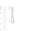 Thumbnail Image 3 of 3/8 CT. T.W. Certified Lab-Grown Diamond Wavy Hoop Earrings in 14K White Gold (F/SI2)