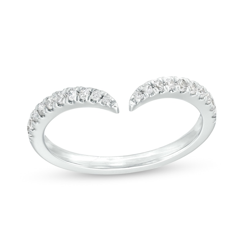 Main Image 1 of 1/4 CT. T.W. Diamond Open Contour Anniversary Band in 14K White Gold - Size 7