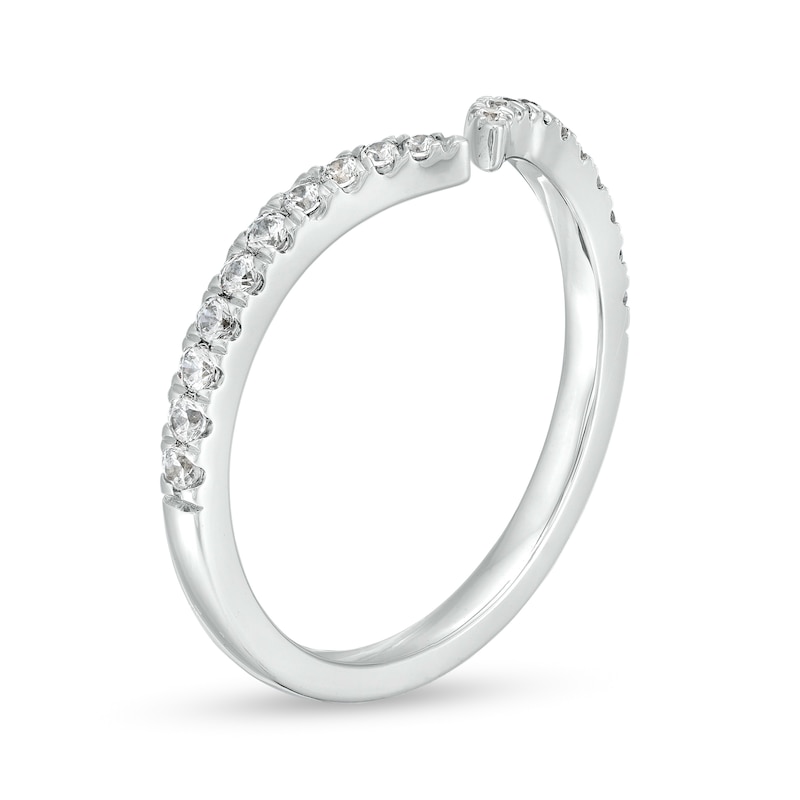Main Image 3 of 1/4 CT. T.W. Diamond Open Contour Anniversary Band in 14K White Gold - Size 7