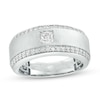Thumbnail Image 1 of 1 CT. T.W. Certified Square-Cut Lab-Grown Diamond Lined Wedding Band in 14K White Gold (F/VS2)