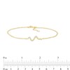 Thumbnail Image 3 of White Lab-Created Sapphire Snake Anklet in Sterling Silver with 18K Gold Plate - 10"