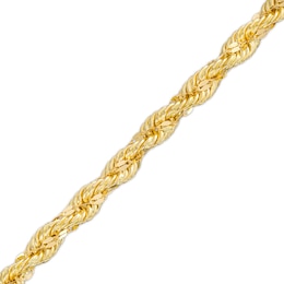 Men's 4.0mm Diamond-Cut Glitter Rope Chain Bracelet in Solid 10K Gold – 8.5&quot;