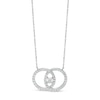 Thumbnail Image 1 of You Me Us 1 CT. T.W. Diamond Interlocking Circles Necklace in 10K White Gold – 19"
