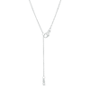 Thumbnail Image 3 of You Me Us 1 CT. T.W. Diamond Interlocking Circles Necklace in 10K White Gold – 19"